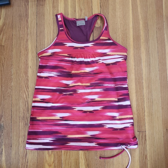 Athleta Tops - Athleta Striped Tie Bottom Racerback Tank